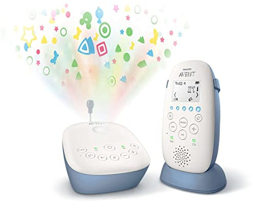 Philips AVENT SCD735/26 Videoüberwachung für Babys, 330 m, Radio, Blau, Weiß, 330 m, Digital, 50 m, 330 m, Radio, Blau, Weiß