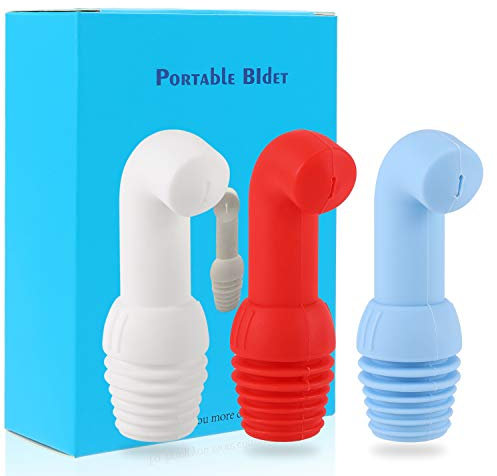 MWOOT Bidet Portátil de Viaje,Mano Held Bidé para Uso Personal Limpieza,Femenina Bidé Alternativo,(Paquete de 3)