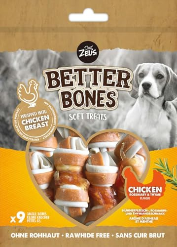 Zeus BetterBones Os à mâcher pour chien, torsadés, saveur de thym, de romarin et de viande de poulet, 7,5 cm