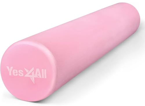 Yes4All EVA Rodillo de Espuma - Foam Roller Ultra Ligero de Densidad Media 30/45/61/91 CM de Largo para Espalda, Piernas, Entrenamientos, Gimnasio, Pilates, Fitness, Yoga
