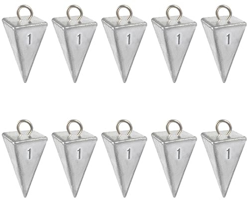 Pyramid Sinkers Fishing Weights Sinkers Saltwater Surf Fishing Weights Bullet Sinkers for Ocean Saltwater Fishing Gear Tackle 1oz 2oz 3oz 4oz 5oz 6oz 8oz