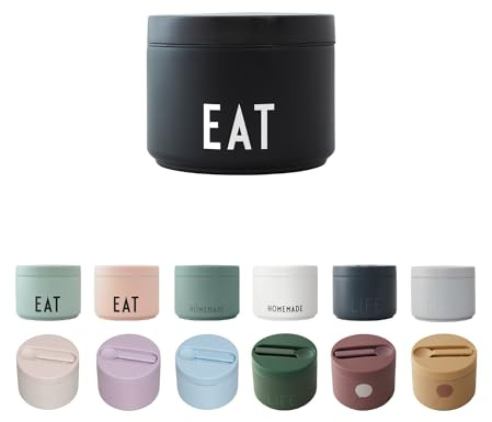 Design Letters Thermobehälter für Essen | Lunchbox Erwachsene | Thermobox für Essen | Doppelwandig Isoliert Lunchbox | Thermobehälter Essen BPA Frei | Thermoschüssel für To Go, Warmes Essen | 330 Ml