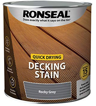 Ronseal Q/D DECKING STAIN ROCKY GREY 2.5L PAINT