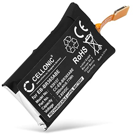 CELLONIC Batería Compatible con Samsung EB-BR365ABE, GH43-04770A | (200mAh-3.85V-Litio Polímero ) para Samsung Gear Fit 2 Pro (SM-R365)