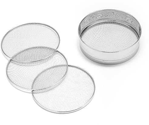 Forgast Ensemble de tamis à farine | Acier inoxydable | Tamis de cuisine à mailles fines | Tamis pour sucre en poudre | Ensemble de tamis | Indispensable dans tout restaurant et pâtisserie
