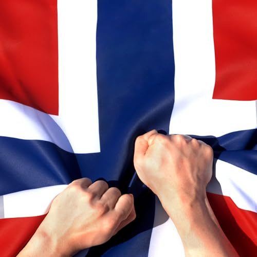 Anley Rip-Proof Bandera de Noruega de 3 capas de doble cara, 3 x 5 pies, encabezado de lona y resistente a las arrugas, las banderas nacionales noruegas Nordmann más fuertes y duraderas