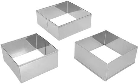 BESTonZON 3st quadratische ausstechform, gebäck ausstecher, kuchen ausstecher, Quadratischer Fondantschneider Backwerkzeuge Für Die Küche Bonbonschneider Quadratischer Donut