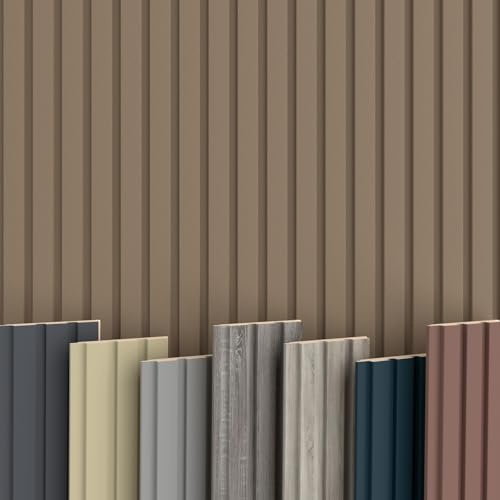 BEATS Lamellen 2,75m HEXIM - MDF Holz Lamellenwand Wandpaneele Lamellenverkleidung Wandverkleidung Lamellenpaneele Holzpaneele Natur (16 Paneele & Zubehör, Beats Standard Pure Wood)