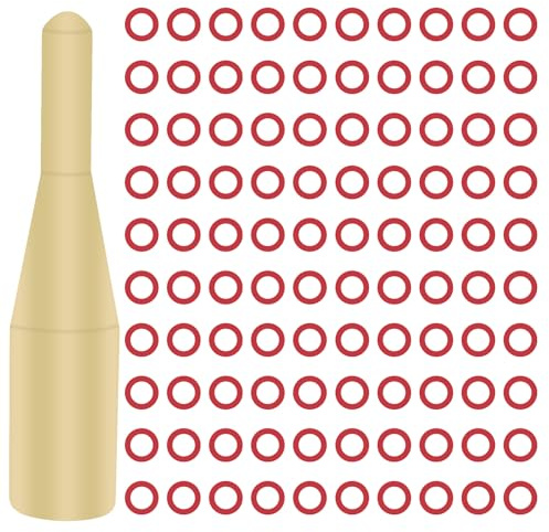 LeFeng 100 Pcs Dart Shaft O-Rings, Non-Slip Dart Shaft Rubber O Rings for Metal Shafts, Dart Accessories Kit (100Pcs Red Dart Rubber Rings)