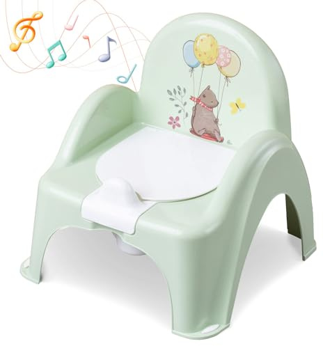 Babykajo Töpfchen mit Musik und herausnehmbarem Topf. Kinder Töpfchen mit Anti-Rutsch Beschichtung - Baby Töpfchen mit Griff zum einfachen Ausleeren! Perfekt für das Töpfchentraining!