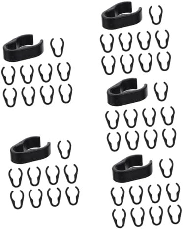 Toyvian 5 Set Di Supporto Per Microfono Supporto Per Cavo Flessibile Clip Di Fissaggio in Plastica Per Asta Universale Per Microfono 10 Pezzi*5