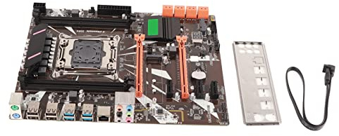 DDR4 Motherboard, Desktop Computer Mainboard, Dual Channel DDR4, 5 PCIe Slots 8 SATA3.0 High Speed E5CPU Motherboard for Computer PC Replacement