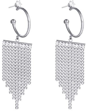 Bishilin Ohrringe Hängend Mädchen Vergoldet, Ohrhänger Lange Quasten mit Zirkonia Gold Ohrringe Jugendstil in Bijouterie