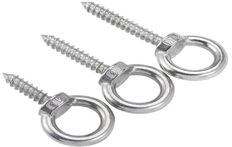 Generico Dado ad Occhiello in Acciaio Inossidabile 304 Occhiello di Pecora Anello Tondo Vite autofilettante Gancio M4 M5 M6 M8 M10 M12(50mm,M10 (1Pcs))