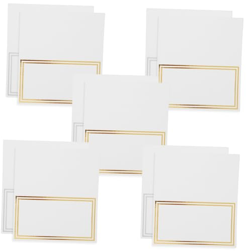 Mobestech 100piezas Tarjetas Para Mesa De Boda Tarjetas De Lugar De Mesa De Papel Para Fiesta De Nombre Para De Lugar Plegables Asientos Reservados Para Boda