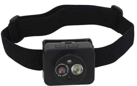 Annadue Telecamera Montata Sulla Testa, Telecamera per la Testa di Regolazione 1080p, Dispositivo di Registrazione Video Indossabile del Proiettore LED per le attività di Guida