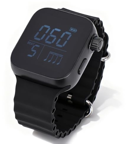 YUEHISY Vibrierende Metronom-Uhr, Verstellbar, 40–240 Schläge Pro Minute, Umschaltbarer Sportmodus, Tragbar für Anfänger, Musiker, Trainingsgerät, mit LCD-Display