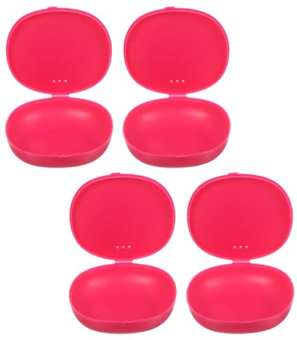 Hohopeti Scatola per Coppette Mestruali e Contenitore di Stoccaggio in Plastica Sicura, Set da 4 Pezzi, Custodia Leggera e Portatile per Viaggio, Organizer Compatto per Ciclo Mestruale