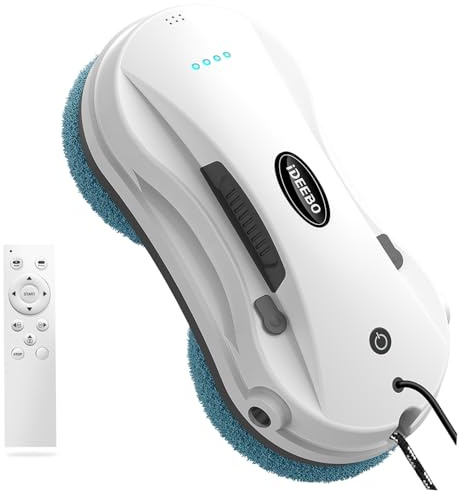 iDEEBO C200 Fensterputzroboter, Intelligente Pfadplanung des Fensterreinigung, Automatischer Wasserspray, Hochhaus-Sicherheitsdesign, 12 Reinigungstücher