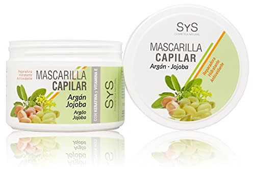 Labnatur Mascarilla Capilar Natural de Argán, Jojoba, Keratina y Vitamina E - Repara Puntas Abiertas, Nutre y Protege - Para Cabello Seco o Dañado - Fabricado en España - 250ml