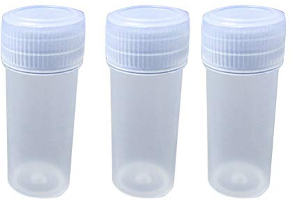 Supvox 100 Stück Transparente Kunststoff Fläschchen 5 Ml Mit Deckel Aufbewahrungsbehälter Für Basteln Nähen Und Haushalt Organisation