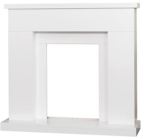 Adam Lomond Fireplace in Pure White, 39 Inch