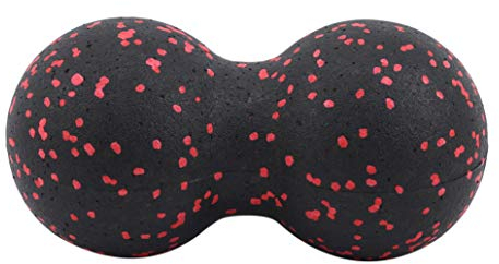 Erdnuss-Massageball Double Lacrosse Trigger Point Massage Myofascial Release Duo-Ball,Schwarz Rot
