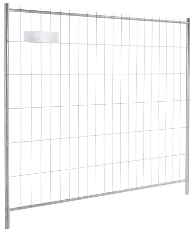 QUIPO | Bauzaun | sendzimirverzinkt | 2200 x 2000 mm | Metall | Sendzimirverzinkt, Wandelement, Breite 2200 mm, Höhe 2000 mm