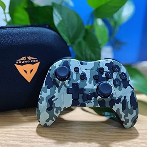 Switch Controller, Wireless, Bluetooth Connection, Switch, Pro Control, Heavy Duty Buttons, HD Vibration Adjustment, TURBO Continuous Shooting Function, Equipped with Gyro Sensor, NFC (Camo)