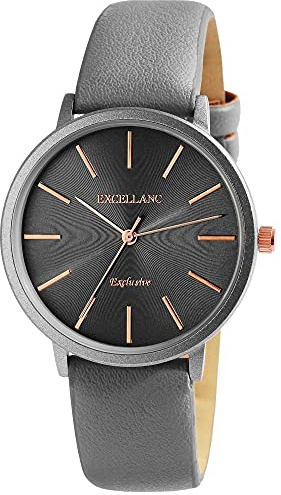 Excellanc Armbanduhr Damen Grün Schwarz Bunt | Ausgefallene Damenuhr mit Lederarmband | Armbanduhr Frauen außergewöhnlich – Chocomoon-Stil Bunte Uhren Damen