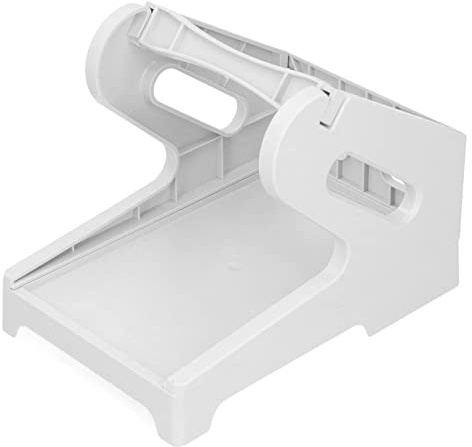Porte-Étiquette Thermique 2 en 1 en Plastique, Support pour Rouleaux et Étiquettes en Paravent, Accessoire de Bureau Anti-Encombrement pour Imprimante Thermique, Idéal pour Expéd