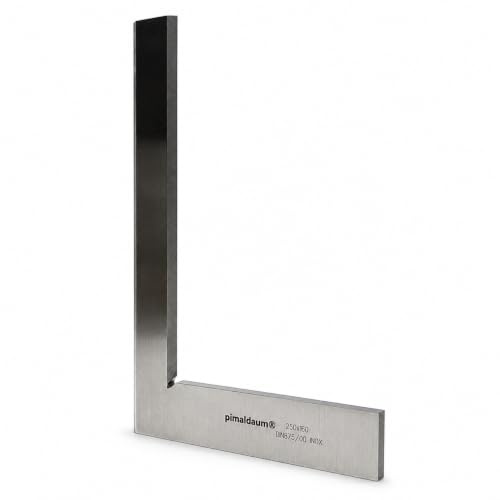 PIMALDAUM® Anschlagwinkel 90°-Haarwinkel, Metall, 250x160 mm | Präzisionswinkel nach DIN 875/00 in Edelstahl 4Cr13