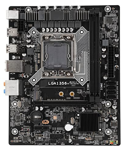 Mining-Motherboard, E5 LGA1356 2X DDR3 Dual Channel M ATX-Computer-Motherboard, Gigabit-LAN-Gaming-Mainboard, PCLE16x, 2 USB3.0, 6 USB2.0, 4 SATA2.0, M.2NVME-Schnittstelle