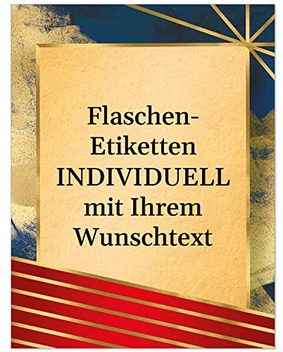 8 Flaschenetiketten selbstklebend mit Text personalisiert - Weihnachten Etikett Moderne Kunst - weihnachtliche Flaschen Aufkleber