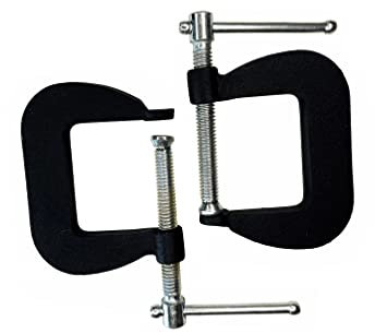 Proops Pair of Forged Steel C-Clamp, 1-1/2 or 38mm Max. Opening, Workholding, Hobby. (H4416) Free UK Postage