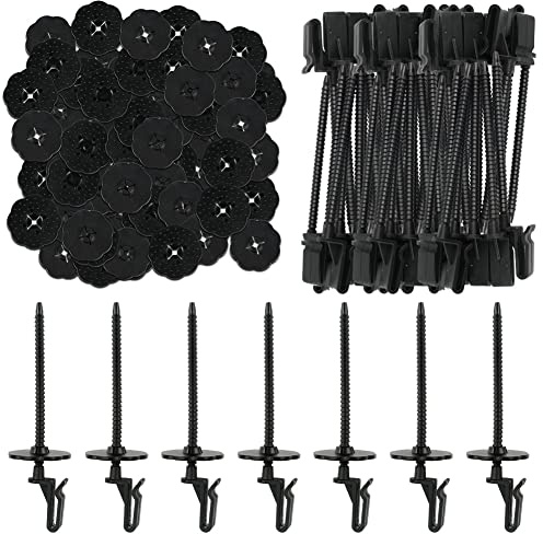 Solar Panel Guard Clips, 35 mm Nylon Solar Panel Wire Fence Fasteners | Fence Panel Clips Animal Guard Fastener Clips for Solar Panel Bird Wire Pigeon Fence, 100 Packs
