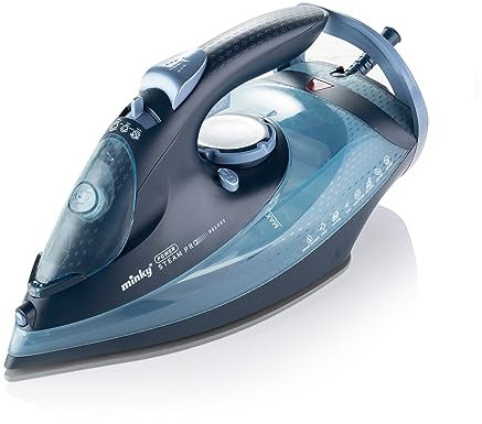 Minky Steam Pro+ Iron, 3000W, 250ml Water Tank, 20-30g/min Continuous Steam Rate, 4 Bar Pressure, Steam Burst Function, Anti-Drip, Anti-Calc, Blue