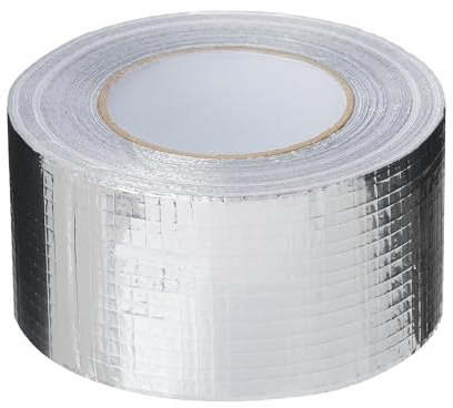 VERSTÄRKTES Aluminiumband 96mm/45m | Alukaschierte Steinwolle-Rohrschale, formstabil, wasserabweisend, A2 und bis 250 °C temperaturbeständig.