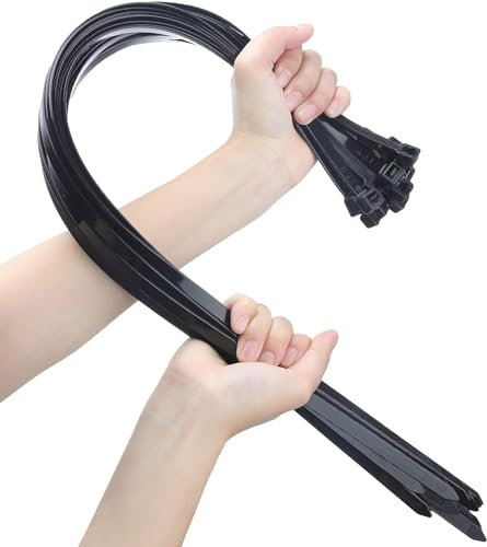 26 Inches Large Zip Ties Heavy Duty 30 Packs - Max Load 200 LBS, Work Temp 5 ℉ - 176 ℉ - Long Durable Adjustable Nylon Wire Ties for Both Indoor and Outdoor