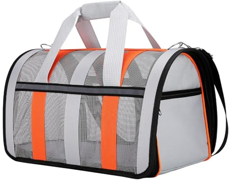 Hundebox Auto Katzen Transporttasche I Transporttasche Katze Für Hund Und Katze I Hunde Transportbox Tasche 48 x 27 x 27 cm I Faltbar Transport Tragetasche