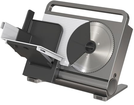 Trancheuse à Viande à épaisseur réglable, Coupe-Viande électrique 200 W, trancheuse à Pain au Jambon, Hachoir à Viande Commercial entièrement Automatique en Rouleau d'agneau, pour Couper la