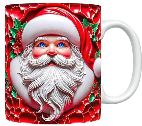 Weihnachtsmann-Weihnachtstasse aus Keramik, Vintage-Weihnachtsmann-Tasse, Kaffeetasse | Urlaubskaffeetassen, Weihnachts-Tassen, Bürodekoration, Espressotassen des Weihnachtsmanns, Dekoration