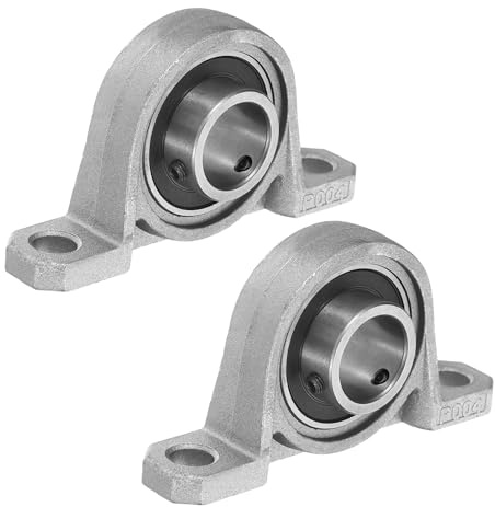 PATIKIL 2Pz Cuscinetto Blocco Cuscino 13/16/20mm Foro Montato Flangia | Cuscinetto Boccola Auto Alrigomento Inserto Cuscinetti Sfera, Alloggiamento Verticale Lega Zinco Acciaio