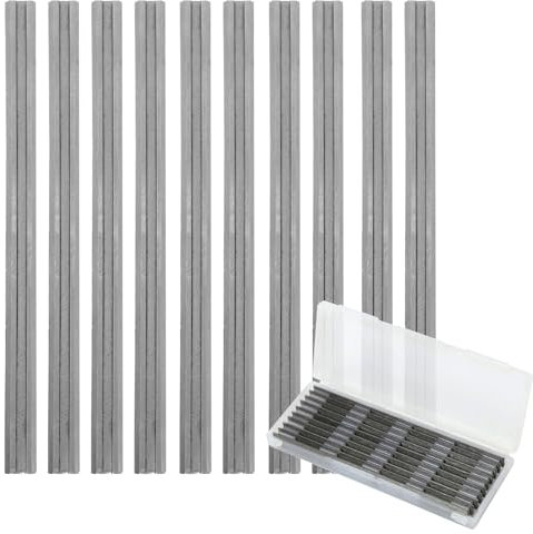 10 Pièces Lames de Raboteuse 82mm, Lames de Raboteuse Réversible, Rabot électrique Lame pour Machines De Travail du Bois, Rabots, Ma, Bos (82x5,5x1,2mm)