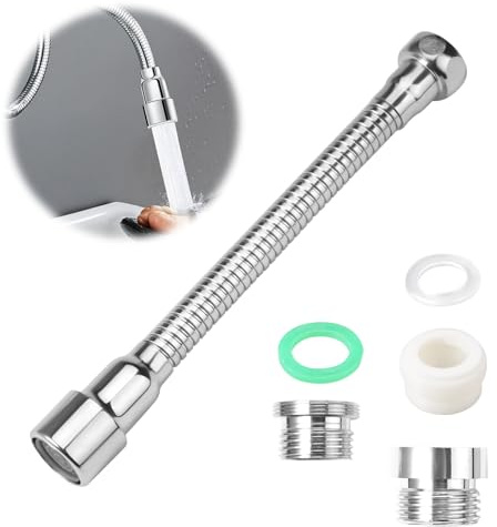 Wasserhahn Verlängerung Küche, 20cm Wasserhahnverlängerung Mit 2pcs Wasserhahn Adapter, für Küchen, Toilette