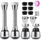 HHXUUAN 4 Pezzi Estensione per Rubinetto Girevole a 360 Gradi,Prolunga Flessibile per Rubinetto da Cucina13,5 cm e 5,5 cm per Cucina e Bagn
