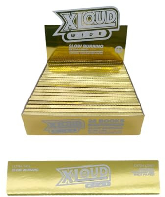 Loud LDN XLOUD Unbleached Papers, 130mm x 45mm, 32 Papers, Ultra Thin, Made in UK (10 x Booklets)