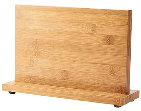DANNMPX Porte-Couteaux Porte-Couteau Magnétique en Bois De Bambou De Cuisine avec Outil De Cuisine en Bois Durable À Aimant Puissant Porte Couteaux Cuisine