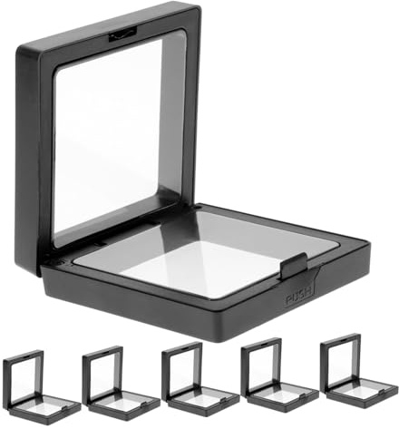 Yardenfun 6 Stück Transparente Schmuckverpackungsbox Kunststoff Ringetui für Armbänder und Ringe Multifunktionales Schmuckdisplay PE Folie Geschenkbox für Schmuckaufbewahrung