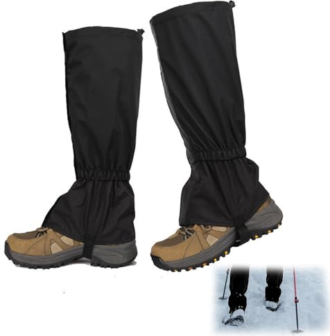 katmerio Children's Outdoor Gaiters, Waterproof Warm Rain Gaiters, Adjustable Breathable Leg Protection Gaiters, Children's Snow Gaiters for Outdoor Hiking, Climbing, Trekking, Snow Hiking